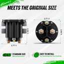 EZGO 48V Solenoid Relay, Golf Cart Solenoid for Electric EZGO TXT 2010-up and All 48 Volt MPT 800/1000 Vehicles Golf Cart, OEM# 612711