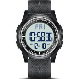 Beeasy Digital Watch for Men Women, 50M Waterproof UltraThin Lightweight Silicone 44mm Sports Watch with Alarm, Stopwatch and Countdown Timer, Ideal for Gym, Running, School and Daily Wear
