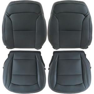 GXARTS 4PCS Seat Cover Set Fit for Ford Explorer Limited Sport 2016-2019 | Driver and Passenger Bottom Back, Black Perforated Microfiber Leather, Replacement, XLT, 2WD AWD 4WD, 2016 2017 2018 2019