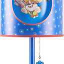 Idea Nuova Nickelodeon Paw Patrol 2 Layer Cut Out Shade Stick Table Lamp with Figural Pull Chain and Themed Printed Decorative Shade
