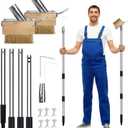 Crack Weeder, Stainless Steel Manual Crevice Weeding Tool, 63 Long Handle Moss Remover Tool, Weed Puller for Sidewalk Paver Deck Boards, Gardening Tool for Removing Grass and Weeds from Deck Garden