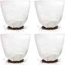 Svepndic 4 PCS Winter Plant Covers Freeze Protection,39X39 Reusable Plant Protector Bag with Drawstring,Winter Plants Jacket Warm Shrubs Cover Blanket Frost Protection for Outdoor Garden Plants (white)