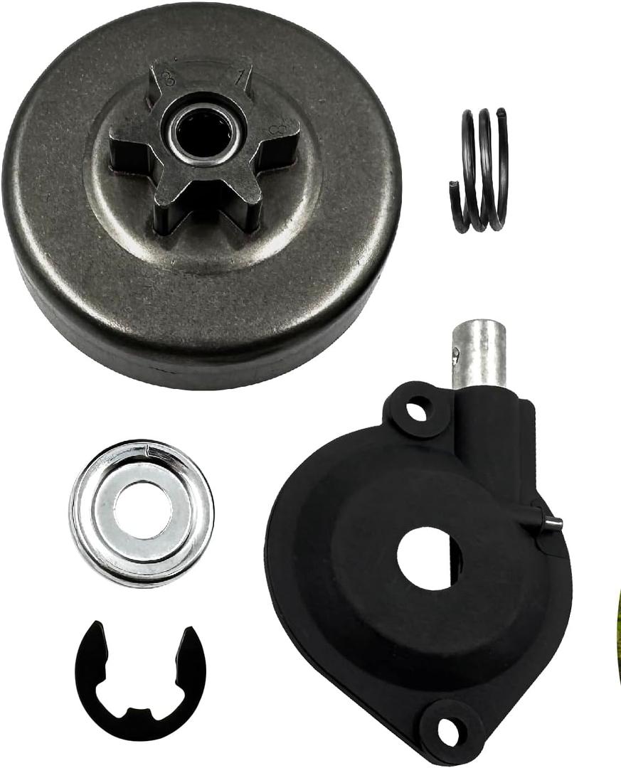 501628301 3/8" Sprocket Clutch Drum Kit with Worm Gear & Oil Pump, Fit for Poulan Pro P3314 P3416 P3816 PP4218A P3516PR PP3516AVX P4018WT PP4218AVX 4218AVX Replaces 530057905