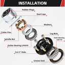 2 Sets 3500Lbs Trailer Hub Kit 5 Bolt 4.5", Premium 5 Lug Trailer Hubs Fit 1"-1/16" to 1-3/8" #84 Trailer Spindle, Heavy Duty Boat Trailer Idler Hub Assembly (Only for Tapered Spindle)