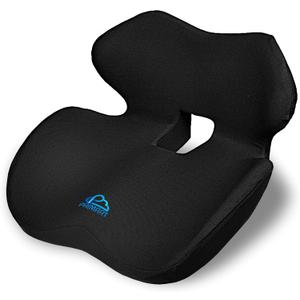 Ergonomic Memory Foam Seat Cushion for Office Chair, Car Seat, Gaming Chair, Dining Chairs| Sciatica, Tailbone & Coccyx Pain and Pressure Relief | Lumbar & Lower Back Support | Orthopedic Design