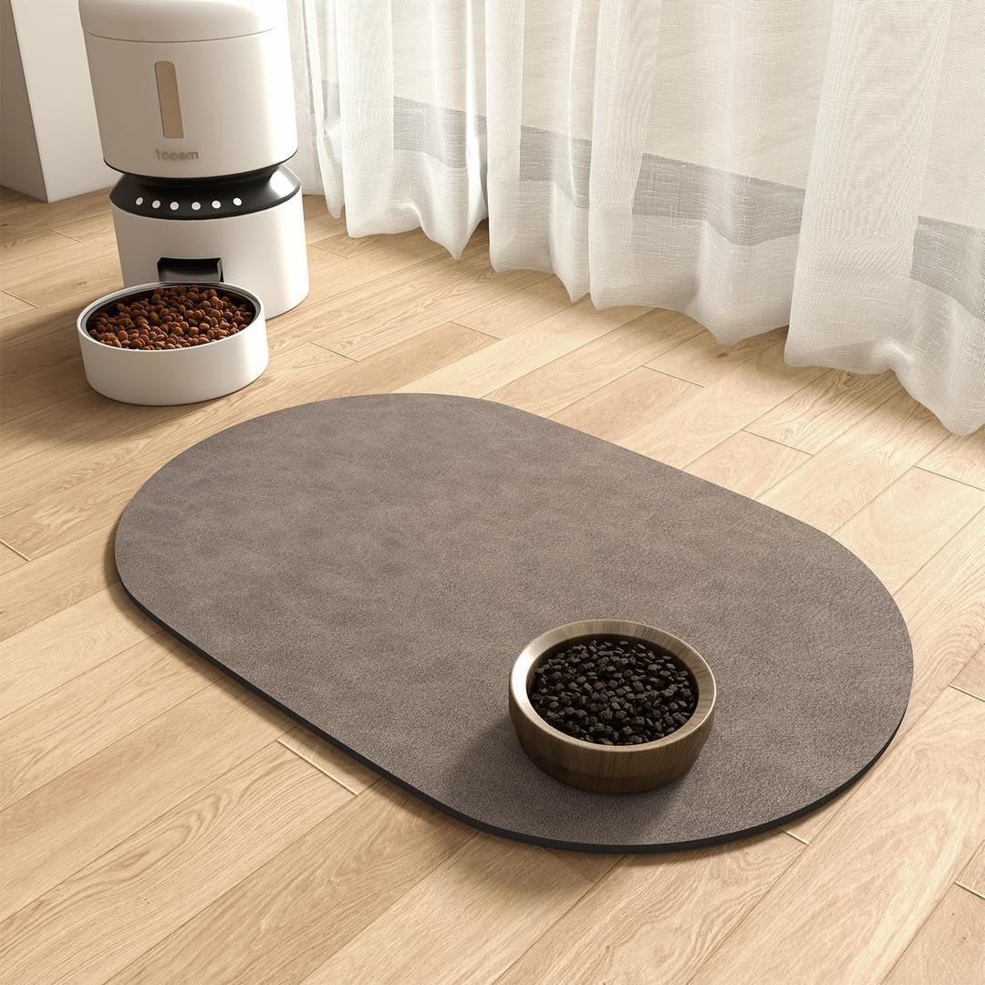 Absorbent Dog Food Mat-Dog Mat for Food and Water Bowl, Quick Dry Pet Food Mat, No Stains Dog Feeding mat, Dog Accessories Pet Supplies Mat-Dog Water Bowl Mat for Messy Drinkers