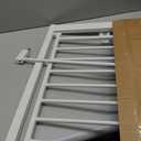 Babelio Baby Gate for Doorways and Stairs, 36-41" Pet Gate with Wide Walk Thru Door and Lock Indicator, No Drill Pressure Mounted Safety Gate with Double Lock and Self-Closing, White