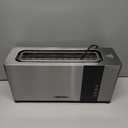 Mueller UltraToast Full Stainless Steel Toaster 4 Slice, Long Extra-Wide Slots for Bagels and Waffles, 6 Browning Levels, LED Display, Cancel/Defrost/Reheat Functions & Removable Tray, Kitchen Gadgets
