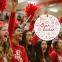 4 x Cheerleader Ornament - Cheerleader Gifts for Girls - Cheerleading Gifts for Teen Girls, Captain Team, Women, Friend, Daughter - Cheer Season 2025 Ceramic Christmas Ornament