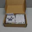 Dog Poop Bag Dispenser Wall Mounted Outside or Inside Pet Waste Bags Holder Waterproof Screw-on or Strap-on Doggy Pickup Rolls Storage Station for Home, Backyard, Porch, Patio(white,dispenser only)