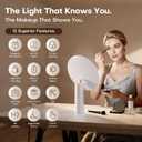 Lighted Makeup Mirror 10X Magnification, Dimmable Touch Control Vanity Mirror, Portable Travel Desk Mirror with Stand, Birthday Valentine's for Women Girlfriend Wife Mom Daughter