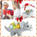 Garden Decor Solar Dinosaur Statues with Succulent and LED Lights for Outside, Outdoor Lawn Decorations Statue for Patio,Balcony,Yard,Unique Housewarming & Birthday Gifts for Women Mom Grandma