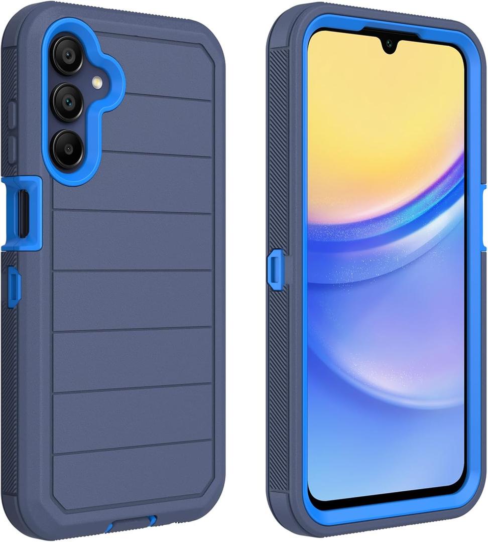 for Samsung Galaxy A15 5G Case, Defender Case Heavy Duty Shockproof Dustproof 3 in 1 Rugged Protective Phone Cover for Samsung Galaxy A15 5G (Blue, A15)