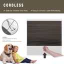 Changshade Cordless Cellular Shades, Blackout Room Darkening Black Out Honeycomb Blinds for Indoor Windows Bedroom, Pull Down Pleated Accordion Blind Easy Install, Shade Size 27" Wx64 H, Taupe