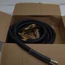 Guitree 3/4"ID Heavy Duty Rubber Garden Hose - 200psi Working, 1000psi Burst - Hot/Cold Water - Five-Layered Braiding for Durability - Versatile for Gardening, Agriculture, Construction(Black)