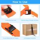 uxcell Tie Down Straps, 2Pcs Adjustable Buckle Lashing Straps, 23' x 1" Cinch Strap for Luggage Packing, Cargo, Trucks (Dark Blue)