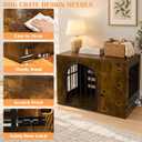 32 Inch Dog Crate Furniture for Small Medium Dogs, Brown