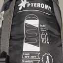 PTEROMY Sleeping Bags for Adults, Lightweight and Machine Washable, Water Resistant Backpacking Camping Sleeping Bag for Warm Cold Weather, Camping Essentials for Hiking Travel Black 50°F~80°F / 3 Season