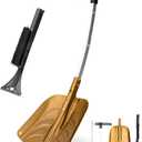 Snow Shovel, Collapsible Aluminum Alloy with Ice Scraper Brush - Portable Folding Shovel for Camping, Car Emergency, Winter Outdoor - 25.98" Lightweight Durable Design
