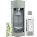 New Mysoda Glassy Design Sparkling Water Maker With 1L Glass & Plastic bottle - Silent Nordic Design Soda Maker Featuring A Sliding Door Opening - No Cylinder Included - Colour Green