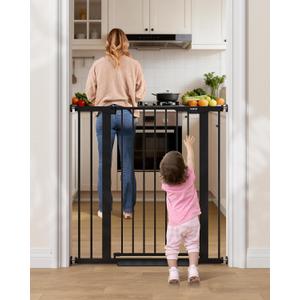 InnoTruth 27-36.6 in Wide x 35.5 in High Extra Tall Baby Gate, Black