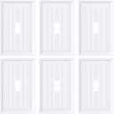 6-Pack Classic Beadboard Single Toggle Light Switch Cover Plate, Durable Natural Bamboo Fiber Decorative Switch Plate Covers, Pure White 1 Gang Wall Plate