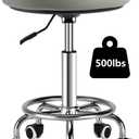 Rolling Stool with Wheels,360 Swivel Tattoo Chair,Adjustable Heavy Duty Office Stool for Guitar Tattoo Shop Kitchen Beauty Hair Salon Spa Lab MedicalGray (Grey)