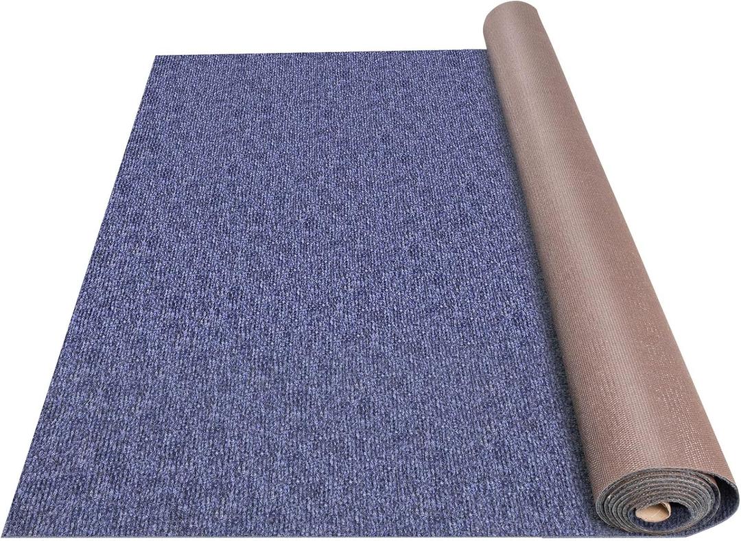 Happybuy Deep Blue Carpet 6 ft x 13.1 ft Marine Carpeting Marine Grade Carpet for Boats with Waterproof Back for Outdoor Patio Porch Deck Garage Outdoor Area Rug Runner Non-Slide Porch Rug