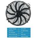 16 inch Electric Radiator Fan, 3000 CFM 10 Blades Electric Fan Automotive Black with Thermostat Wiring Switch Relay Kit