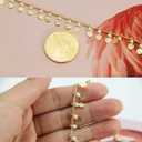 PAMIR TONG Pearl Beading Chain Beaded Rosary Link Chains for Craft DIY Bracelet, Necklace, Glass, Mask, Shoes, Clothes Decoration,Jewelry Making (CC29)