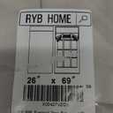 RYB HOME Blackout Door Window Curtain, Self-Ahensive Blinds Privacy Room Darkening for Glass Window/Front French Door, W26 x L69 inch, Natural, 1 Pc