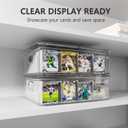 Trading Card Storage Box - Clear Large Storage Organizer Holds 3200 Cards with Foam Inserts Blocks Display Case for TCG, MTG & Sports Cards (1-Pack)