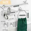 5Pcs Bathroom Hardware Accessories, 24 Inch Brushed Nickel Bath Towel Bar Set, Toilet Paper Holder and Towel Ring, Stainless Steel Wall Mounted Towel Rack Set, Center Section Removable