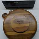 Sully Home 12" Acacia Wood Salad Bowl with Serving Spoons, 3 Pieces