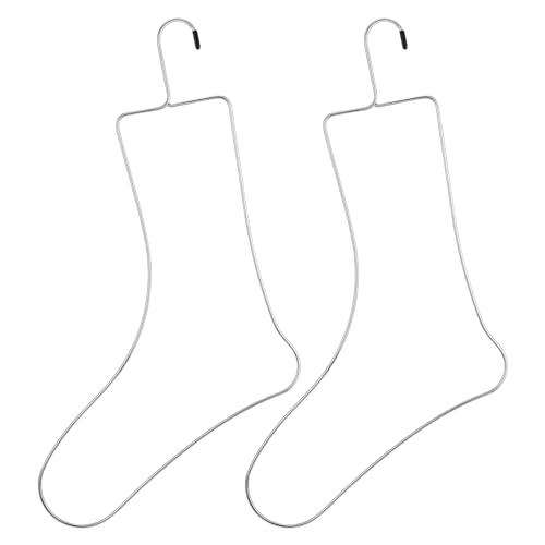 FoldTier 2 Pcs Sock Blockers for Knitting Pair of Stainless Steel Blockers Drying Hanger for Knitting & Crochet, Shaping, Drying, Displaying Socks