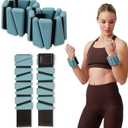 Wrist and Ankle Weights, Wearable Bracelet to Strengthen (Seafoam-2LB (Set of 2 1lb Weights))