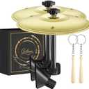 Mini Car Drum Cymbal For Car Air Vent (Gold)  Crash Cymbal Dashboard Ornament Accessory for Musicians, Drummers, Music Lovers  Funny Auto Interior Gift for Men Women Teens (2PCS Gold)