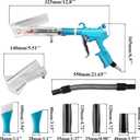 GOCCIDA 2IN1 Car Interior Detailing Air Blow Gun & vacunm Gun with Adjustable Air Flow Nozzle,Cleaning Gun Quickly Blasts Dirt and Dust from Surface Works with Air Compressor(Upgrade Rotate Tube) Blue