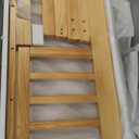 Twin Size Montessori Toddler Floor Bed with Wood Slats for Girls and Boys, Wood Montessori Bed Frame with Safety Guardrails, No Box Spring Needed, Natural