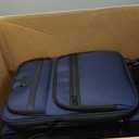 KROSER Softside Expandable Carry On Luggage with Spinner Wheels & Built-in TSA Lock, Durable Suitcase Rolling Luggage with USB Port, Carry-On 20-Inch, Haze Blue