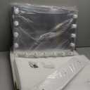 FENCHILIN Vanity Mirror with Lights, Hollywood Lighted Makeup Mirror with 15 Dimmable LED Bulbs for Dressing Room & Bedroom, Slim Metal Frame Design, White (White-usb+typec Charging)