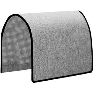 Zenhouse Sofa Arm Covers Linen for Chairs, Couch, Loveseat - Anti-Slip Furniture Protector Armchair Slipcover for Living Room, Set of 2, Grey