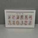 My First Year Photo Frame,12 Months Baby Picture Frame for Newborn Girl,Boy-Baby Shower Gifts Keepsakes,Monthly Baby's One Year Birthday Milestone,1st Nursery Photo Collage Display Board(Alpine White)