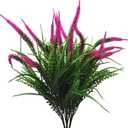 Bird Fiy Artificial Plants Flowers Fake Outdoor UV Resistant Plants Faux Plastic Greenery Shrubs Indoor Outside for Home Decor 4Pcs