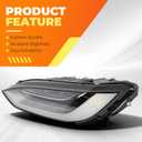 103431600C Headlight Assembly Compatible with 2015-2019 Model X Driver Side Headlamp Black Outer Shell Replacement 1034314 (Left)