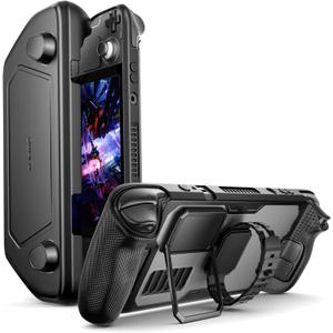 JSAUX PC0104 ModCase Compatible with Steam Deck, Steam Deck Case Comprehensive Protection Include Detachable Front Shell, Body Protective Shell, Metal Bracket and Strap - Basic Set
