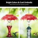 Baffle for Bird Feeder Cover Dome Rain with 3 Hooks, Suitable for Hummingbird Feeders and Wild Bird Feeders,Built-in Ant Moat,Protective Cover for Hanging Bird Feeders,14 inches, Purple (Red)