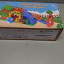 BAYSING Toys for Toddler 1, 2, 3 Year Old Boy and Girl, Zoo Animal Slide Playset with 4 Animal Cars, Open-Ended Interactive Toy for Cultivate Imagination, Gifts for 12-18+ Months Kids