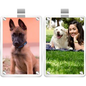 Car Sun Visor Photo Holder, 2 Pack Universal Magnetic Car Visor Clip, Personalized Picture Frame for Cars, Photo car visor clip(3x4 Inch)