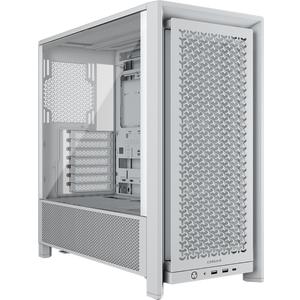 CORSAIR 4000D RS Frame Modular High Airflow Mid-Tower PC Case  3X CORSAIR RS Fans  InfiniRail Fan Mounting System  Fits Multiple 360mm Radiators  Reverse Connector Motherboard Compatible  White